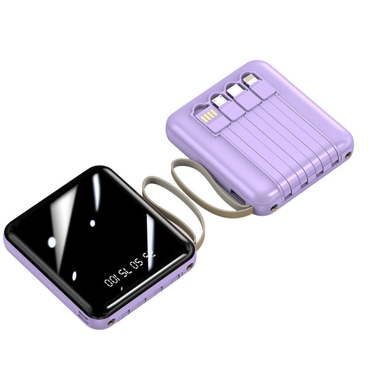Portable power bank with integrated cables and digital display Kalsten