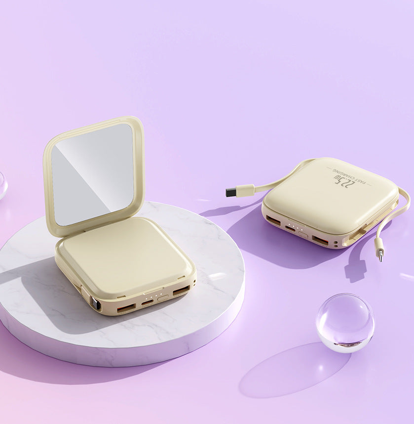 Portable cosmetic power bank with integrated mirror Kalsten