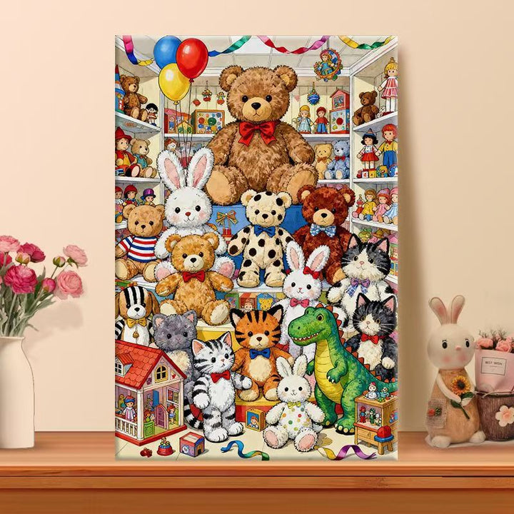 Playful Teddy Bear Wall Art Kalsten
