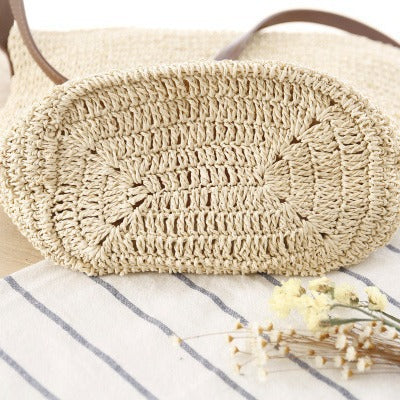 Handbag Made from Hand-Knotted Natural Material with Adjustable Shoulder Strap Kalsten