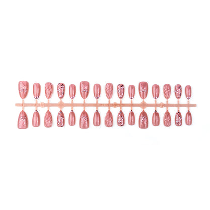 Nail art set with elegant bows and pearl accents Acalora