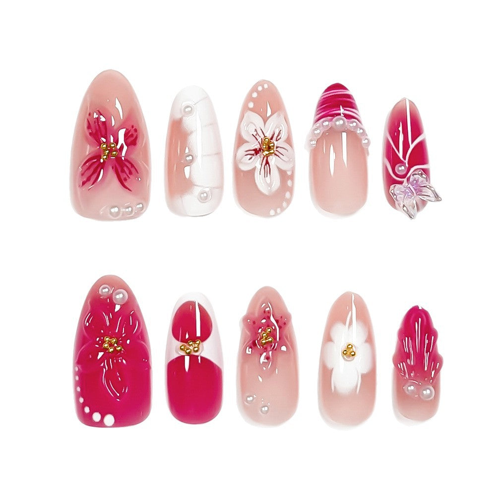 Decorative Floral Press-On Nail Art Collection Kalsten