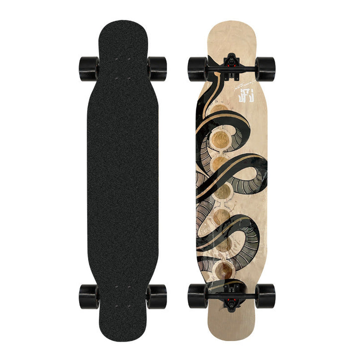 Artistic Lion-Emblazoned Longboard Kalsten