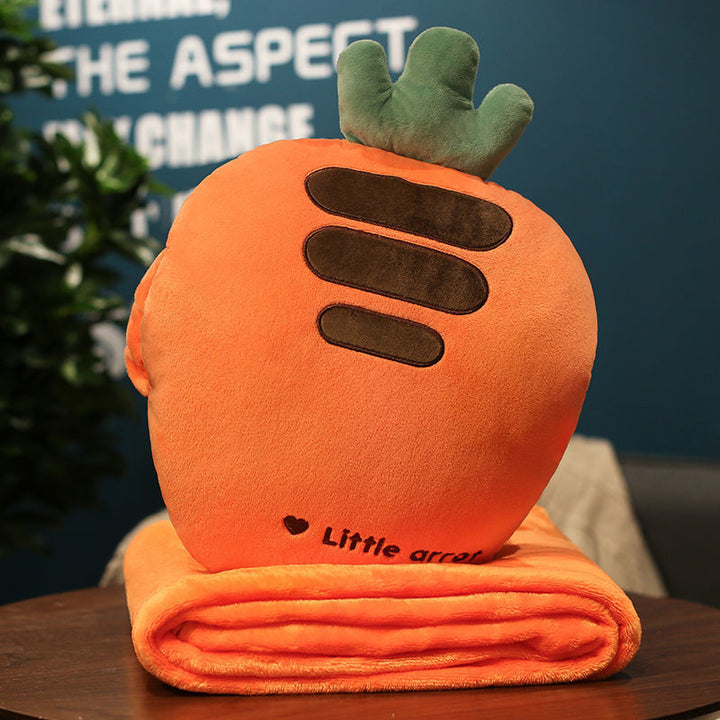Plush carrot cushion and blanket set Kalsten