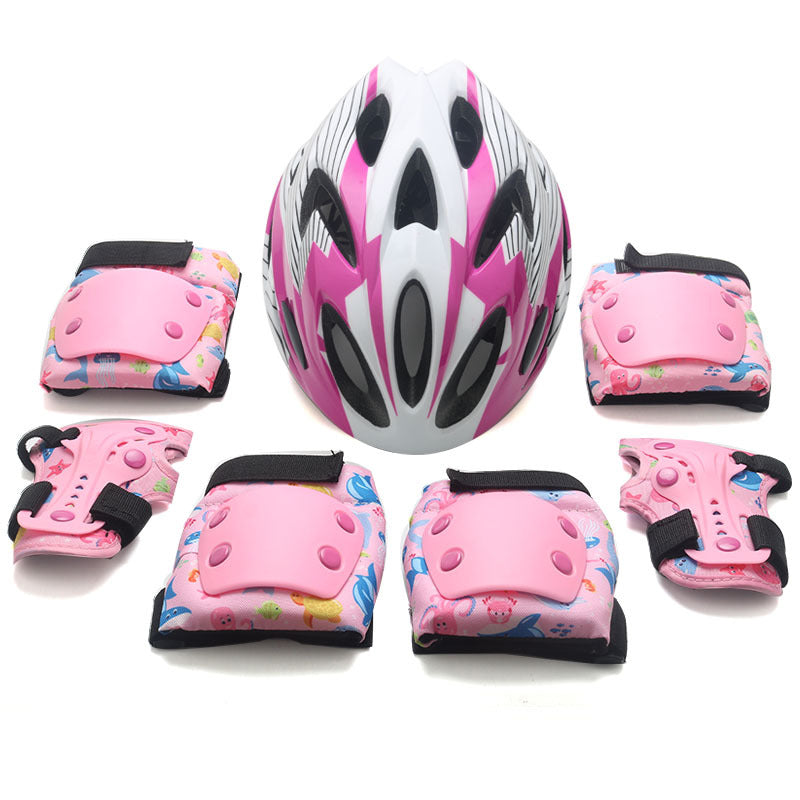 Children's Colorful Safety Helmet and Protective Gear Set Kalsten