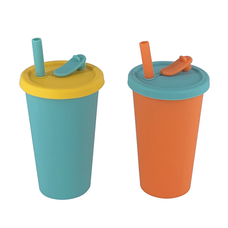 Ladies silicone drinking cup with lid and straw Kalsten