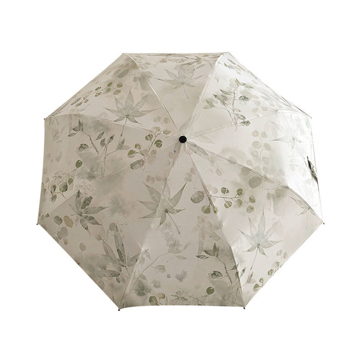 Women's Foldable Umbrella with Elegant Botanical Pattern Kalsten