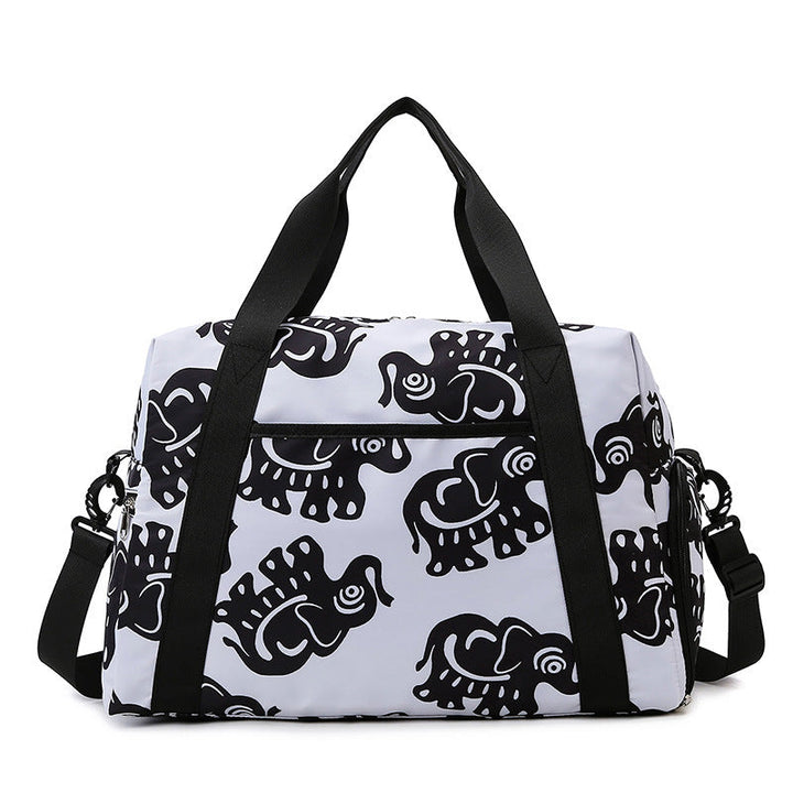 Sporty travel bag with playful elephant pattern Kalsten