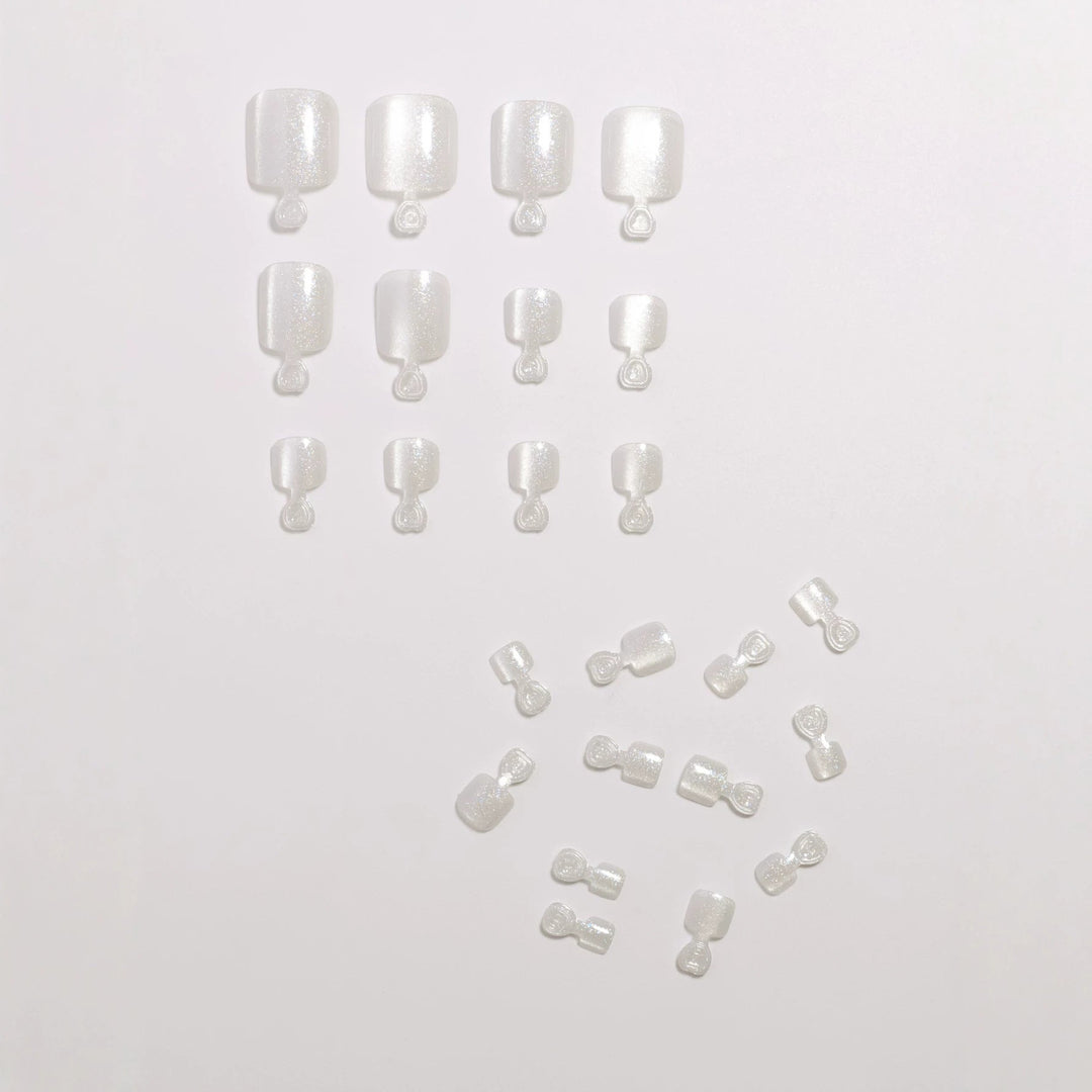 Premium Glittering Pedicure Press-On Nail Set Kalsten