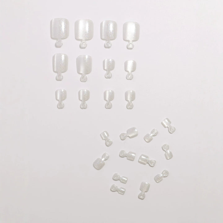 Premium Glittering Pedicure Press-On Nail Set Kalsten
