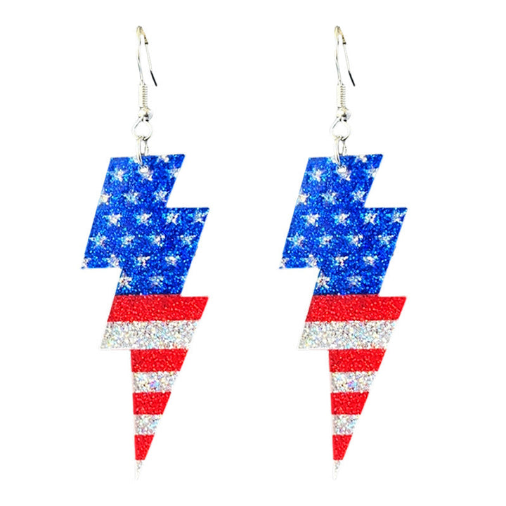 Women's shimmering statement earrings with star and fireworks design made of acrylic Kalsten
