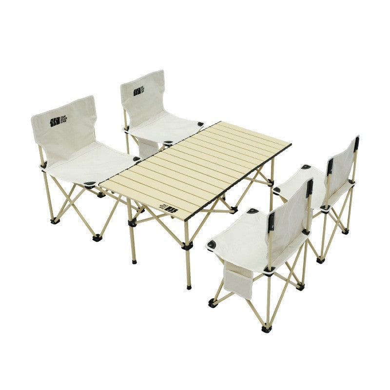 Folding Camping Table With Two Additional Chairs Kalsten