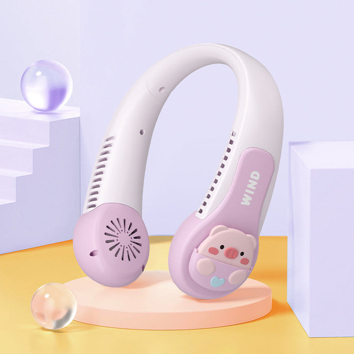 Women Portable Neck Fan with Cute Animal Design Kalsten