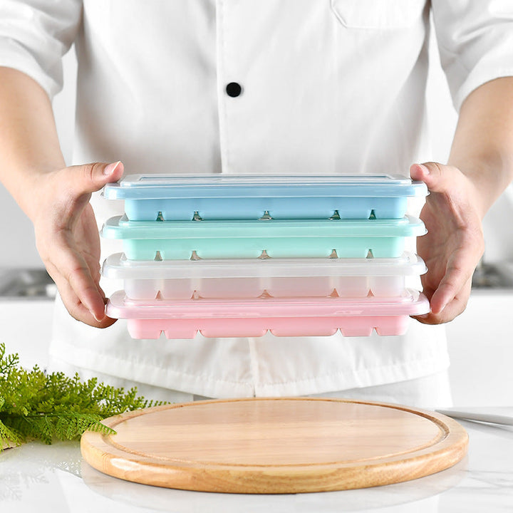 Silicone ice cube tray with precise fitting lid Kalsten