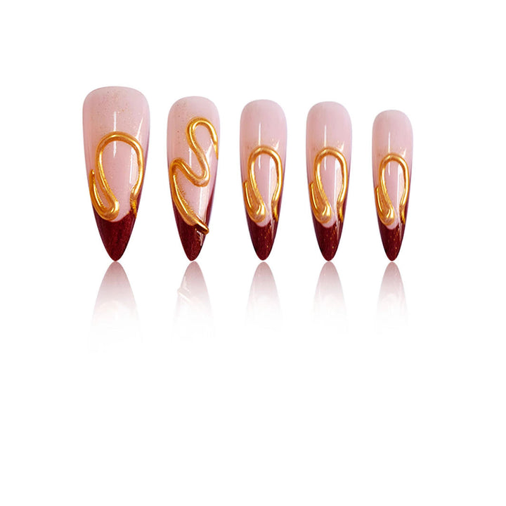 Artistic Stiletto Press-On Nail Design Kalsten