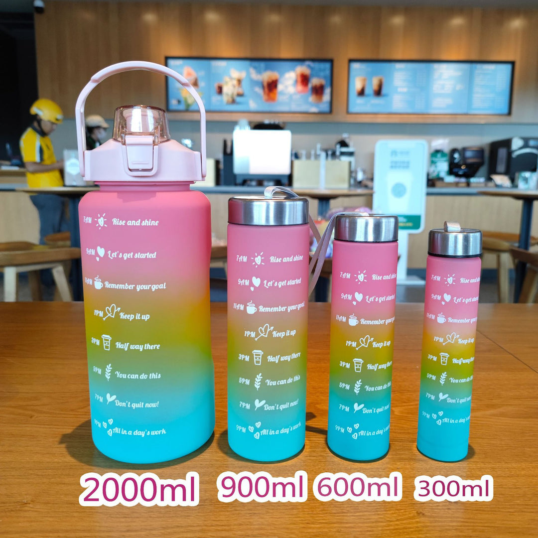 Ladies' Motivation Water Bottle with Time Scale and Ergonomic Design Kalsten
