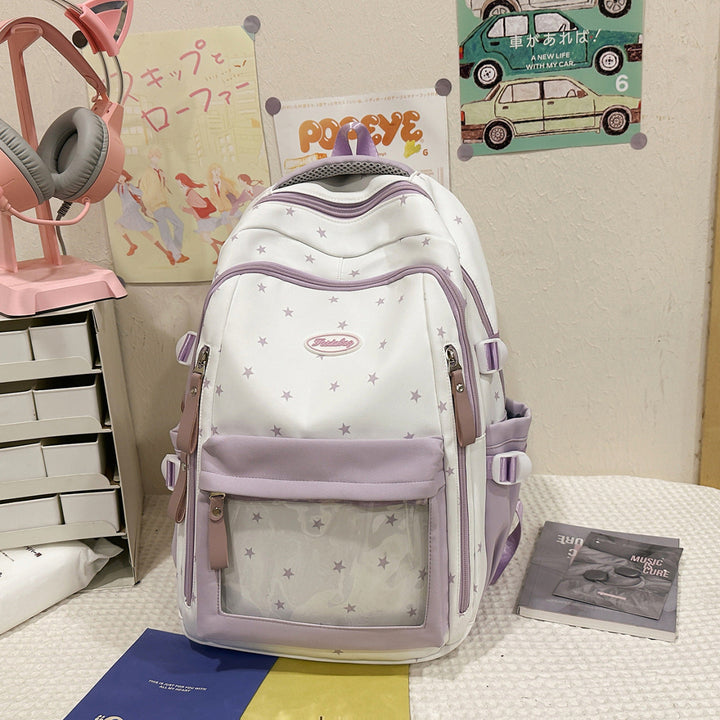 Star-Print Multi-Functional School Backpack Kalsten