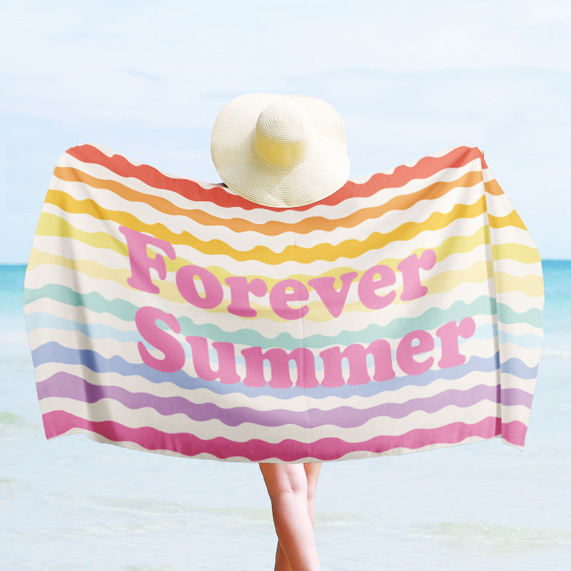 Luxury beach towel with dynamic wave design Kalsten