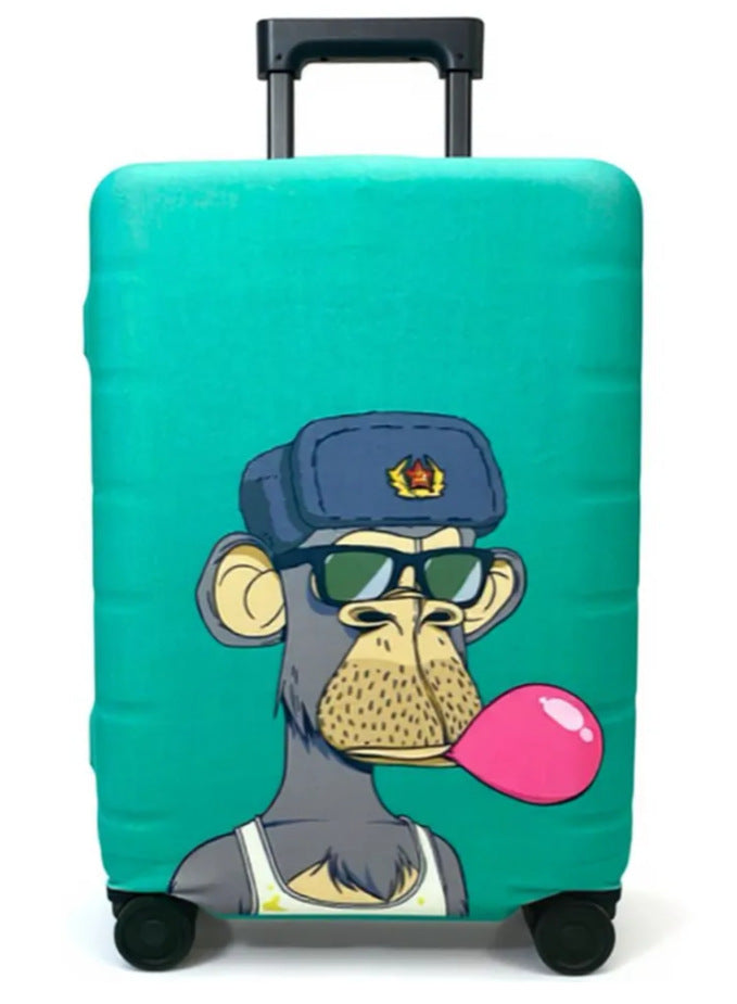 Unisex nan elastic suitcase cover with artistic marble print, shockproof fit and tear-resistant stretch material Kalsten