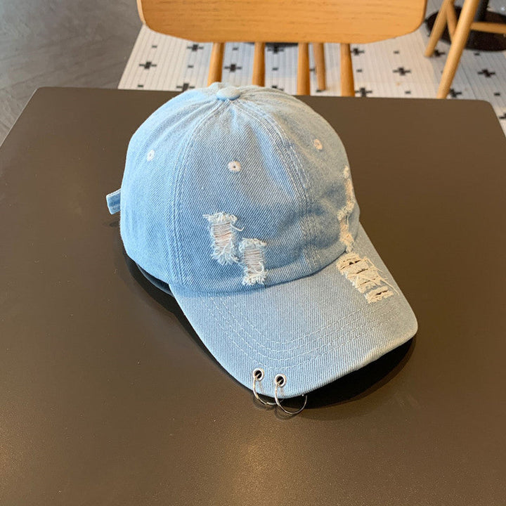 Unisex Distressed Cotton Adjustable Baseball Cap Kalsten