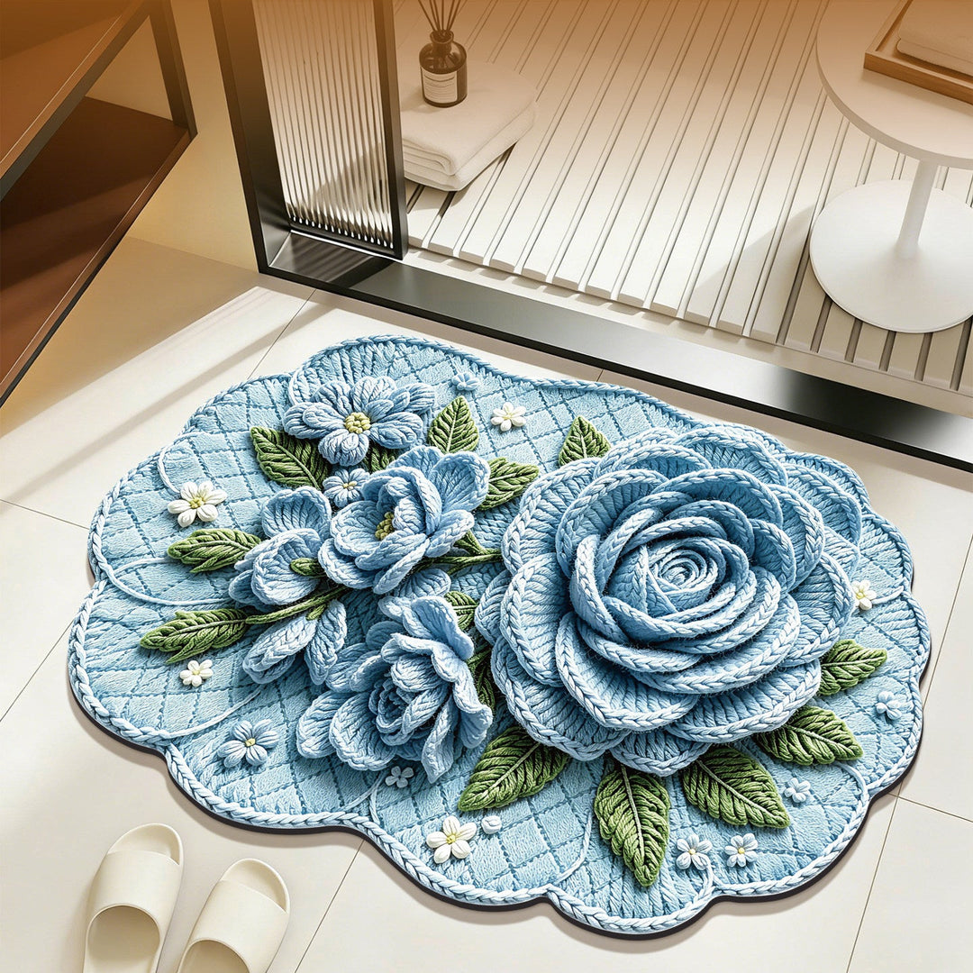 Floral Embellished Bath Mat Kalsten