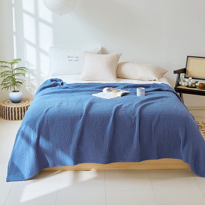 Summer Cooling Breathable Textured Pure Cotton Gauze Blanket | Kalsten