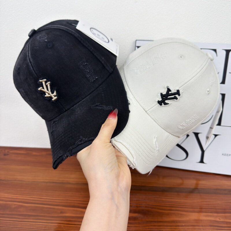 Men's Distressed Denim Adjustable Baseball Cap Kalsten