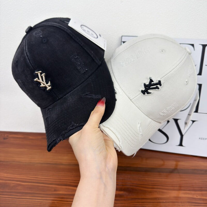 Men's Distressed Denim Adjustable Baseball Cap Kalsten
