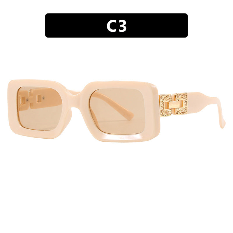 Women’s fashionable sunglasses in elegant square design with luxurious golden accents Kalsten