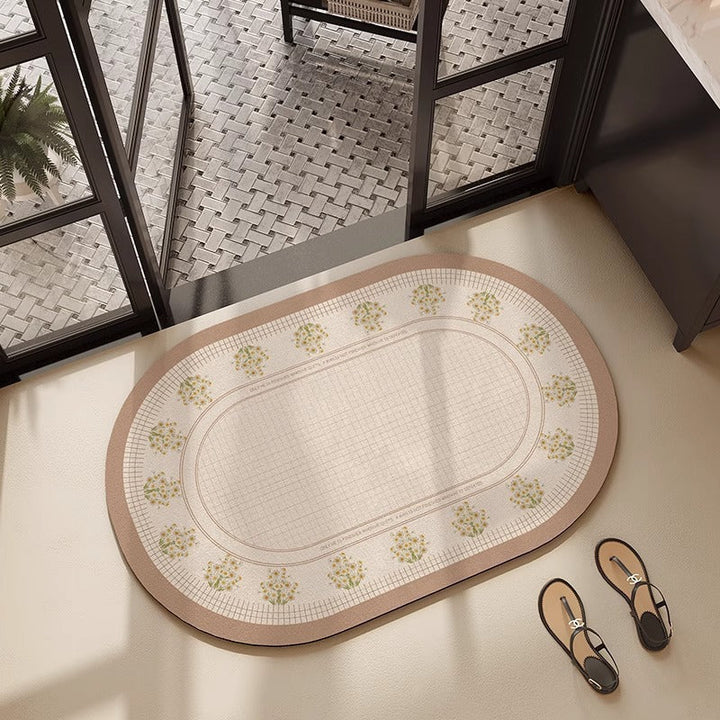 Floral Design Decorative Area Mat Kalsten
