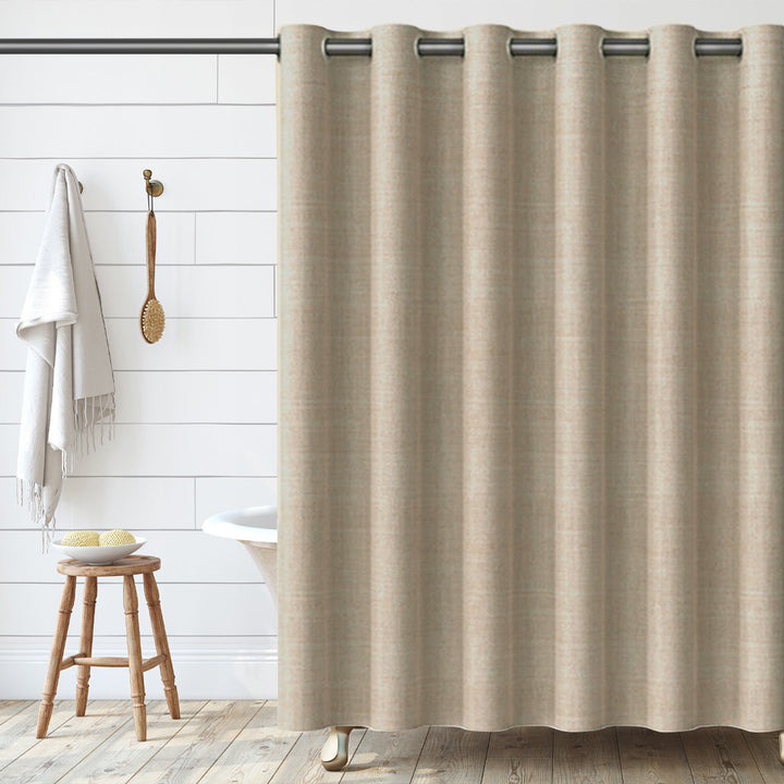 Textured Fabric Shower Curtain Kalsten 1784802088