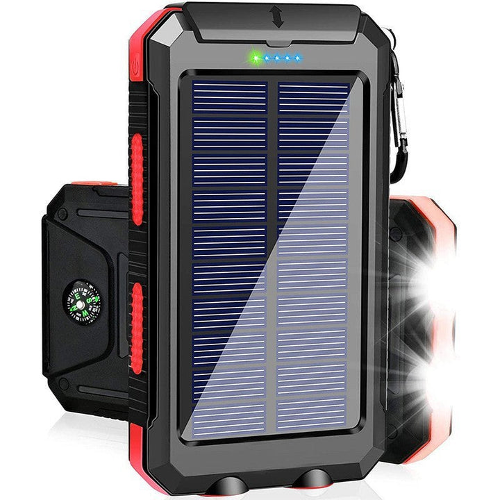 Solar charger with integrated compass and LED flashlight Kalsten