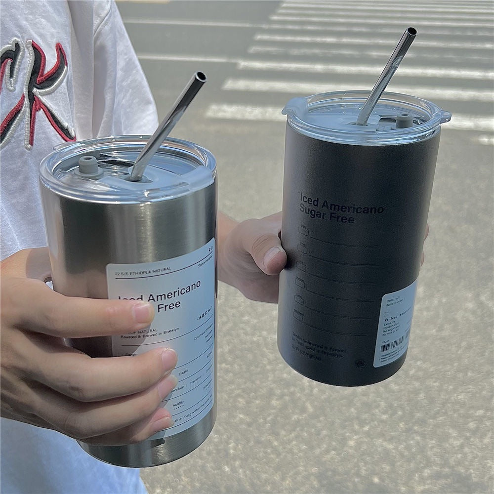 Women's insulated cup with secure lid and practical straw Kalsten