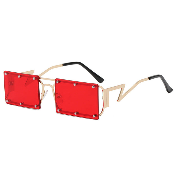 Women extravagant oversized sunglasses with geometric frame Kalsten