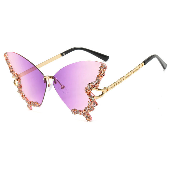 Women's large cat-eye sunglasses with sparkling rhinestone embellishment and elegant frame Kalsten