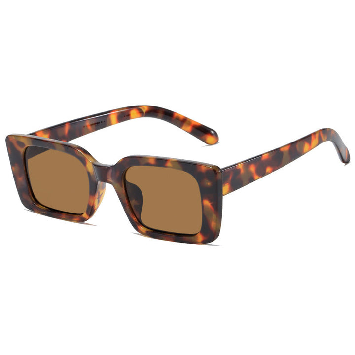 Women's fashionable square sunglasses with wide, glossy frame Kalsten