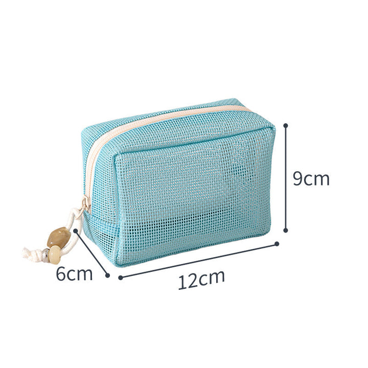 Mesh Zippered Toiletry Pouch Kalsten