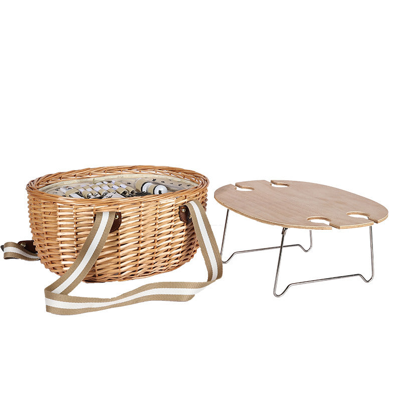 Ladies Picnic Basket with Practical Folding Table Kalsten