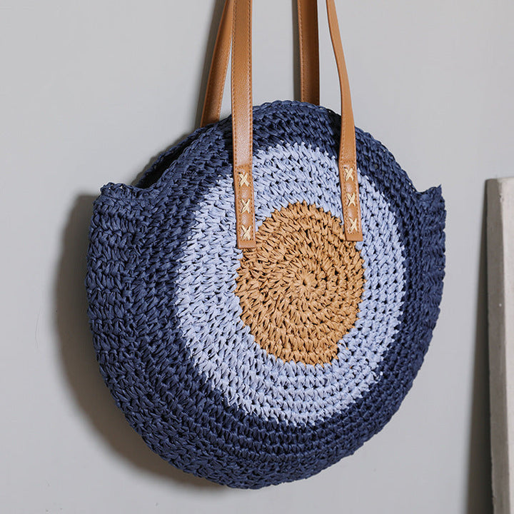 Round Basket Bag with Modern Design Kalsten