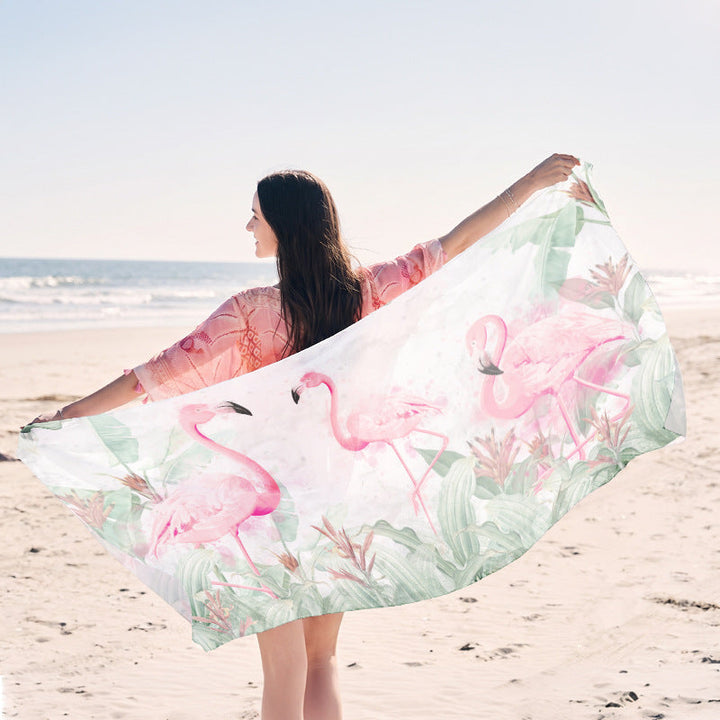 Light beach towel with creative jellyfish motif Kalsten