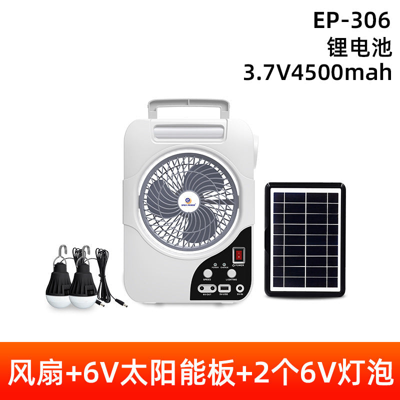 Unisex Portable Fan with Solar Panel Kalsten
