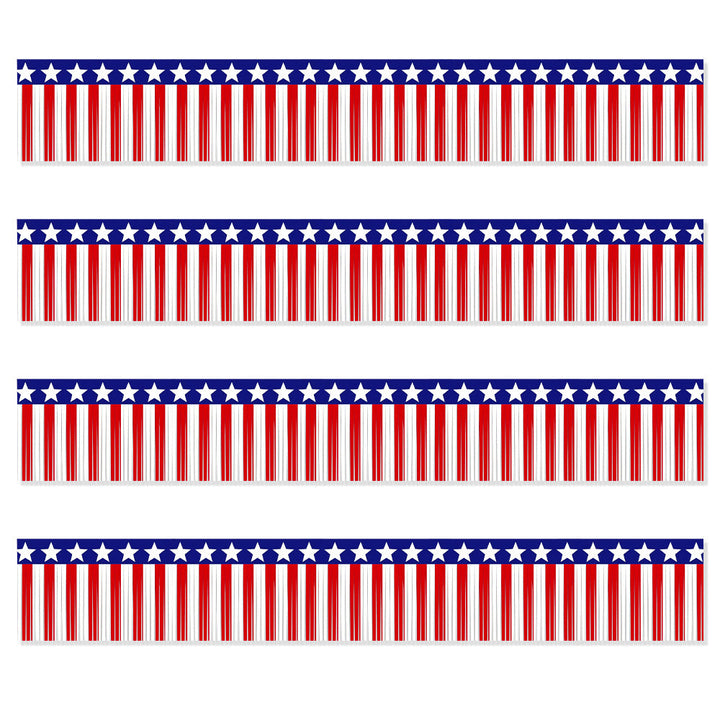 Unisex decorative table fringe set with star border and long fringes for party and event decoration Kalsten