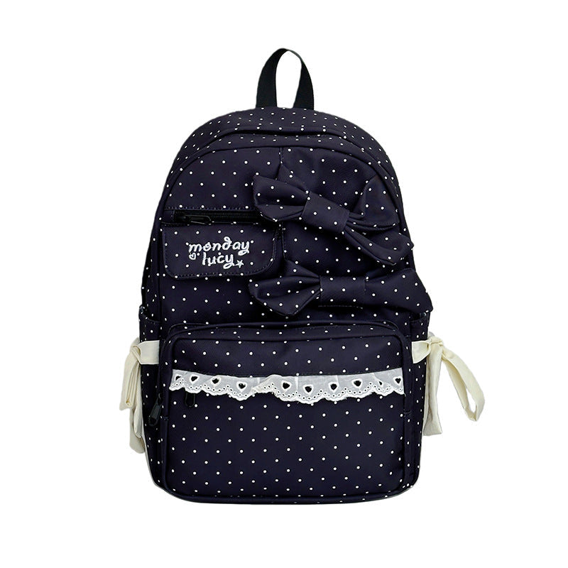 Cute Bow-Embellished School Backpack kalsten