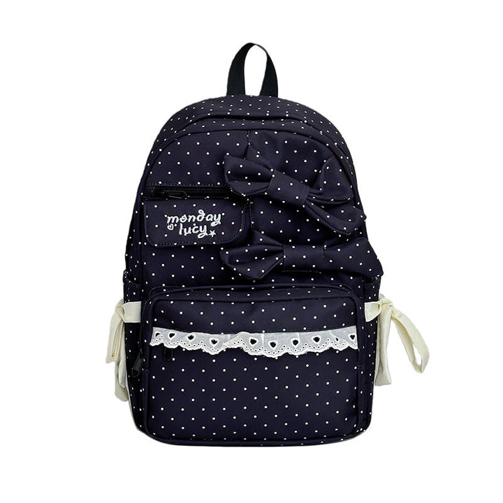 Cute Bow-Embellished School Backpack kalsten