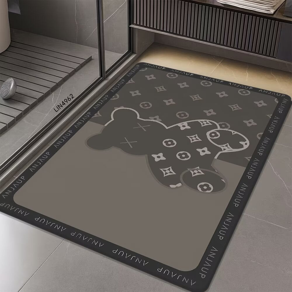Geometric Hexagonal Pattern Bath Mat Kalsten