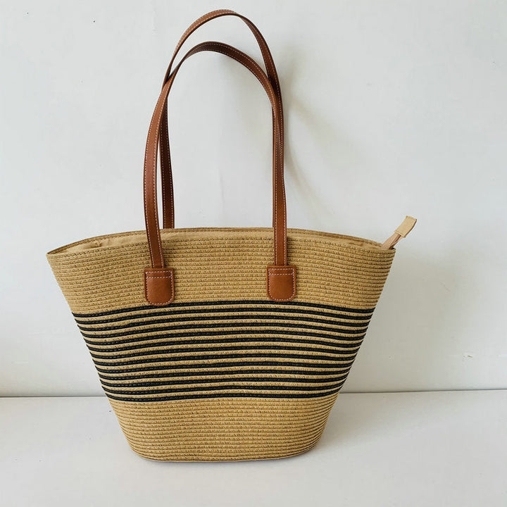 Trendy Basket Bag with Elegant Leather Accents Kalsten