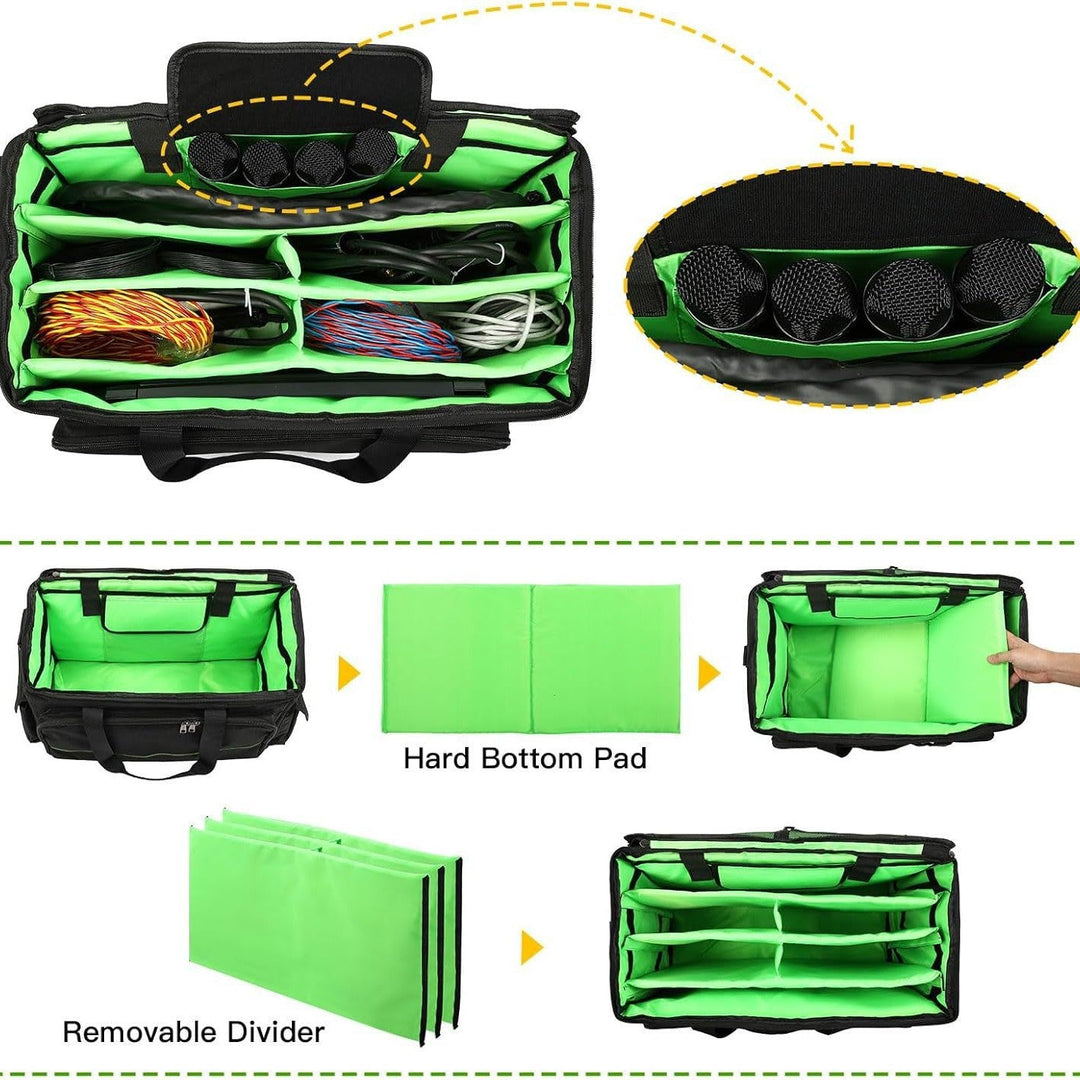 Multifunctional storage bag with wheels and organizer Kalsten