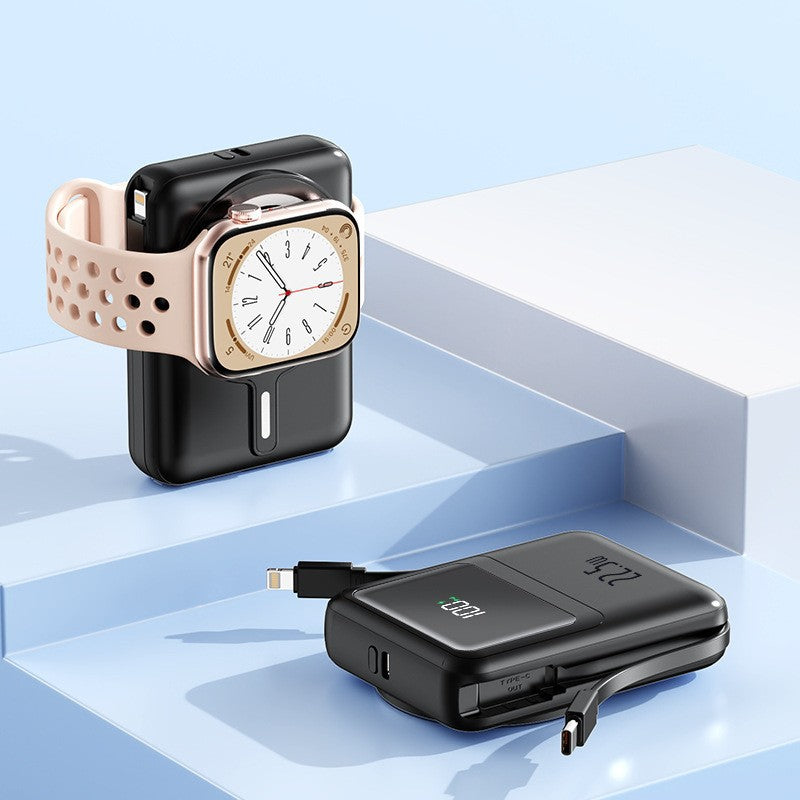 Portable power bank with integrated Apple Watch mounting mechanism and fast charging function Kalsten