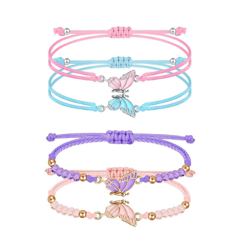 Butterfly Charm Necklace and Bracelet Set Kalsten