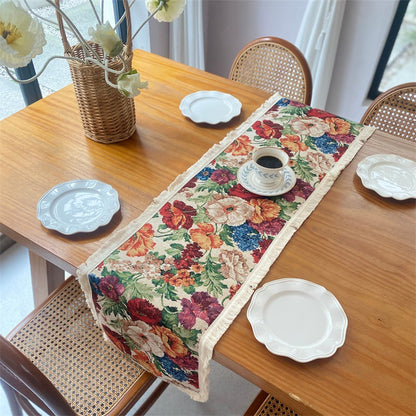Elegant Floral Decorative Table Runner